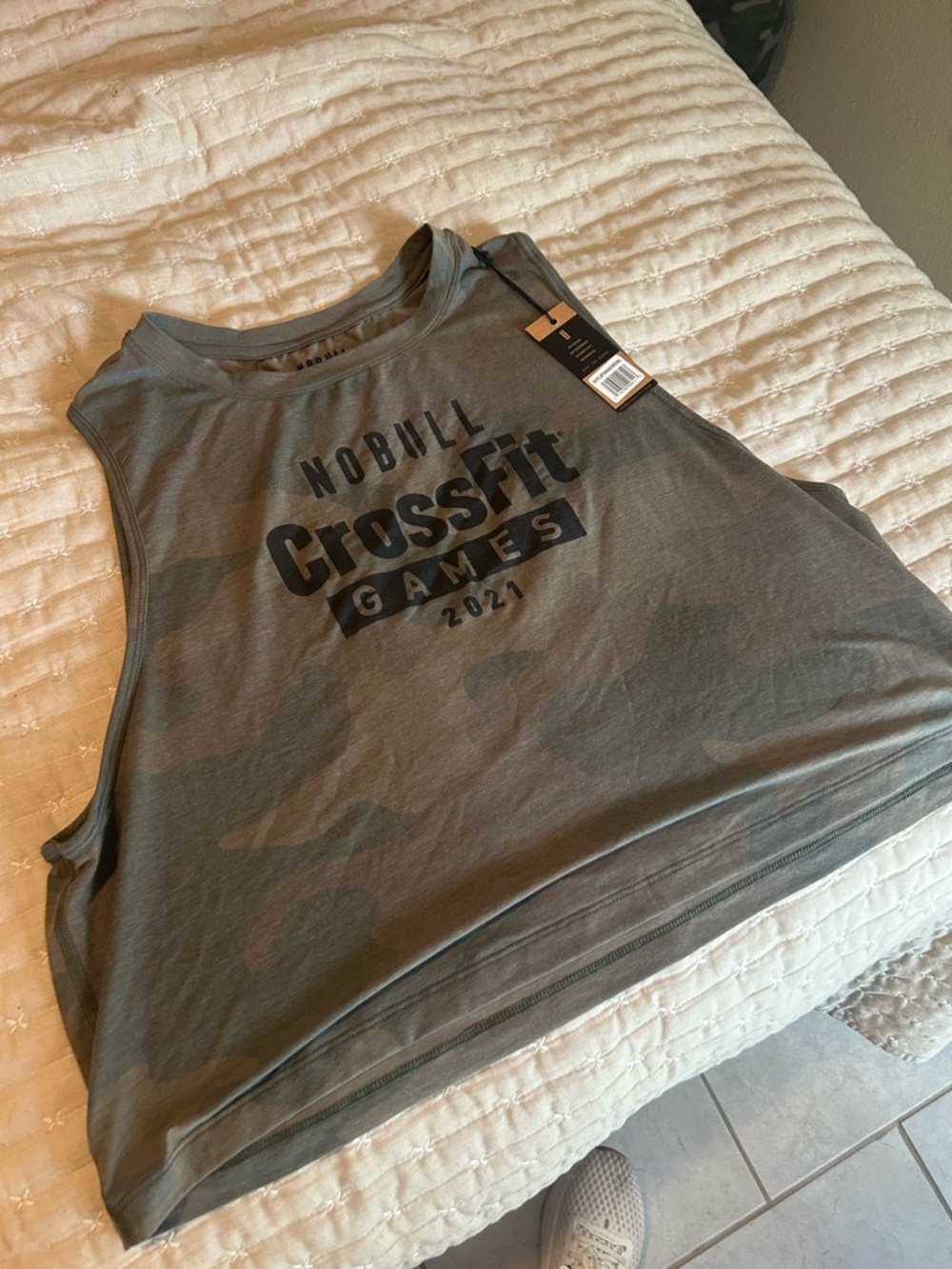 NOBULL Olive Green Logo Tank Top
